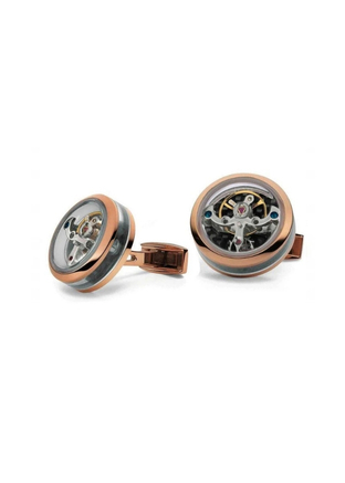 TF Est 1968 Rose Gold OpensIde Tourbılıon Cufflınks